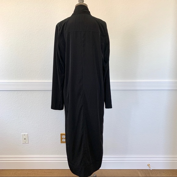 Pre-owned Leith Draped Open Front Duster Black 4 - Picture 5 of 7